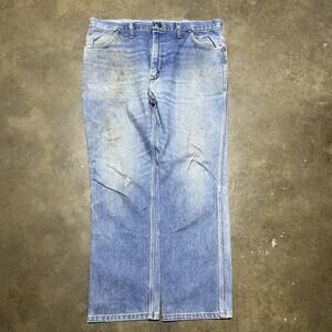 Vintage 70s Wrangler Blue Western Jeans 36x30